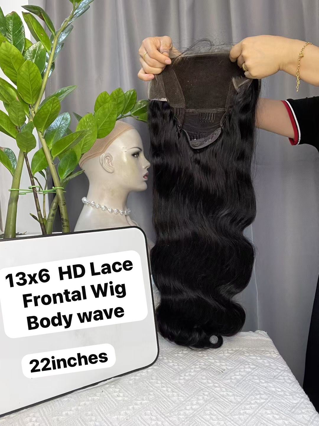 13x6 HD Lace Frontal Wig Body Wave – 100% Virgin Human Hair, Free Shipping