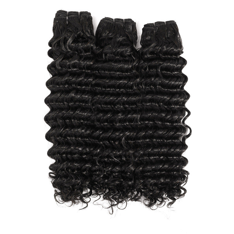 Premium Double Drawn Raw Deep Wave Human Hair | 3 Bundles Deal