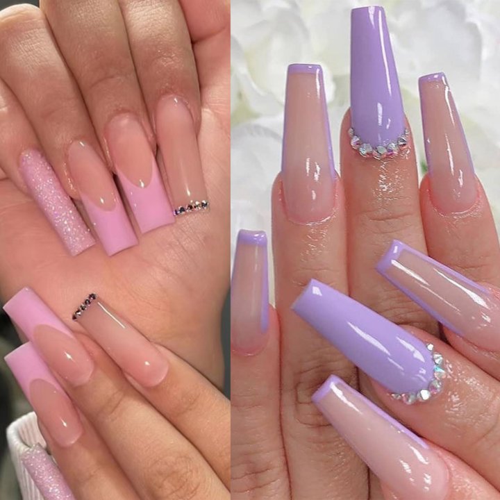 Long Length Press-on Nails mixed styles(2 Sets Nails Deal)
