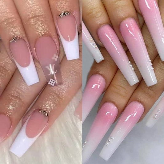 Long Length Press-on Nails mixed styles(2 Sets Nails Deal)