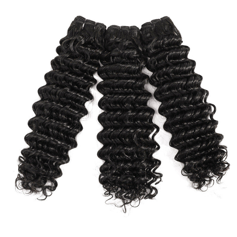 Premium Double Drawn Raw Deep Wave Human Hair | 3 Bundles Deal