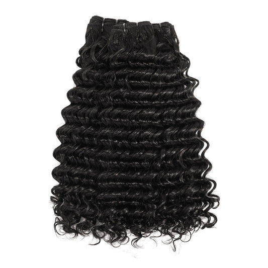 Premium Double Drawn Raw Deep Wave Human Hair | 3 Bundles Deal