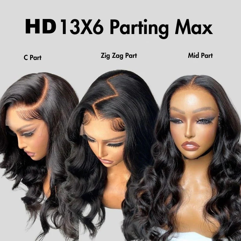 13x6 HD Lace Frontal Wig Body Wave – 100% Virgin Human Hair, Free Shipping