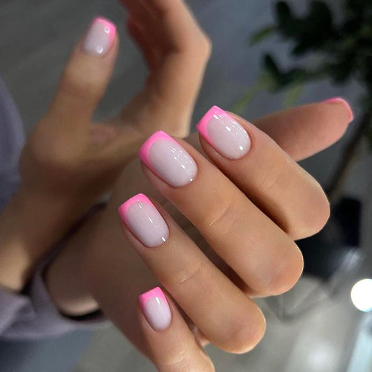 Minimalist pink French