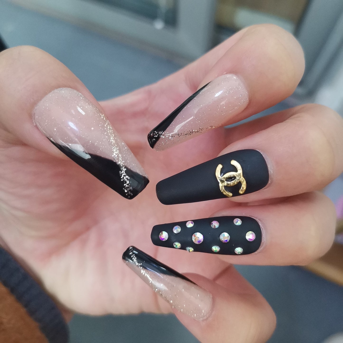 Dark Matte Handmade Nails