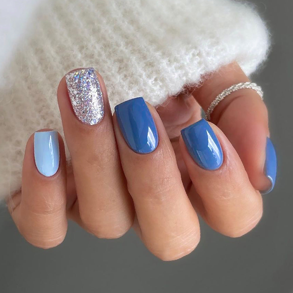 Blue Minimalist Glitter