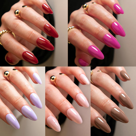 Popular solid colors（5 Sets Nails Deal)