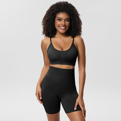 ShaperWave Daily Comfort Wireless Shaper Bra and High-Waisted Shaper Shorts Set