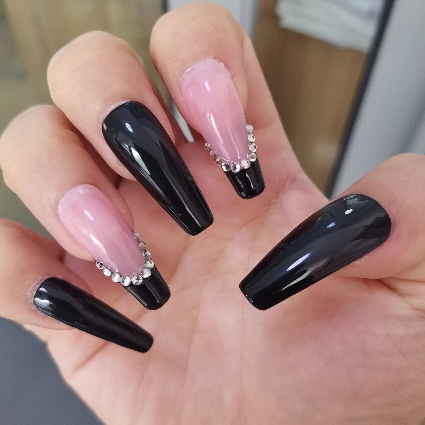 Black Collection Sweet Cool Style Handmade Nails