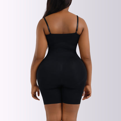 ShaperWave Essentials All Day Every Day Scoop Neck Mid-Thigh Bodysuit