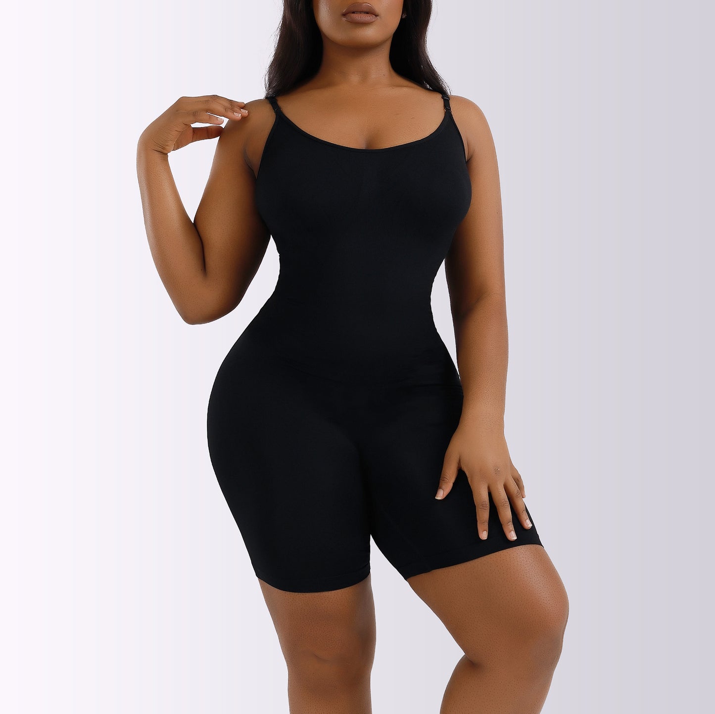 ShaperWave Essentials All Day Every Day Scoop Neck Mid-Thigh Bodysuit