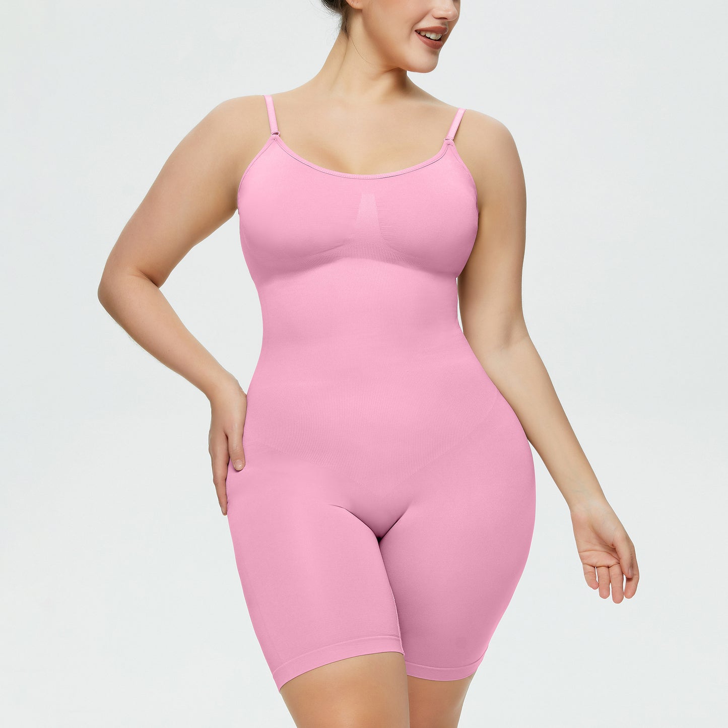 ShaperWave Essentials All Day Every Day Scoop Neck Mid-Thigh Bodysuit