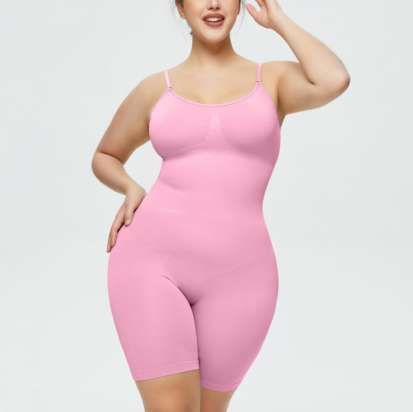 ShaperWave Essentials All Day Every Day Scoop Neck Mid-Thigh Bodysuit