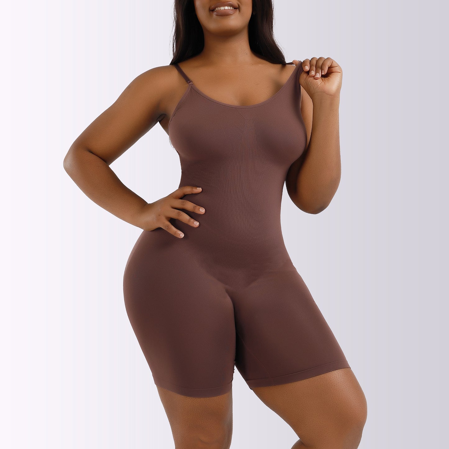 ShaperWave Essentials All Day Every Day Scoop Neck Mid-Thigh Bodysuit