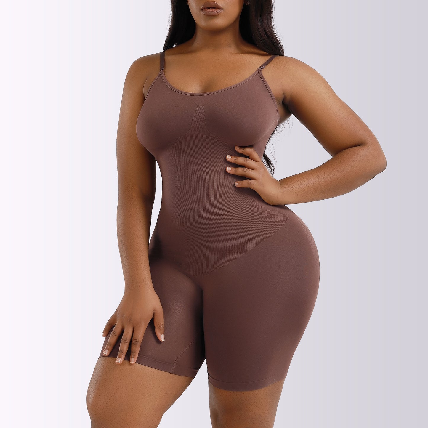 ShaperWave Essentials All Day Every Day Scoop Neck Mid-Thigh Bodysuit