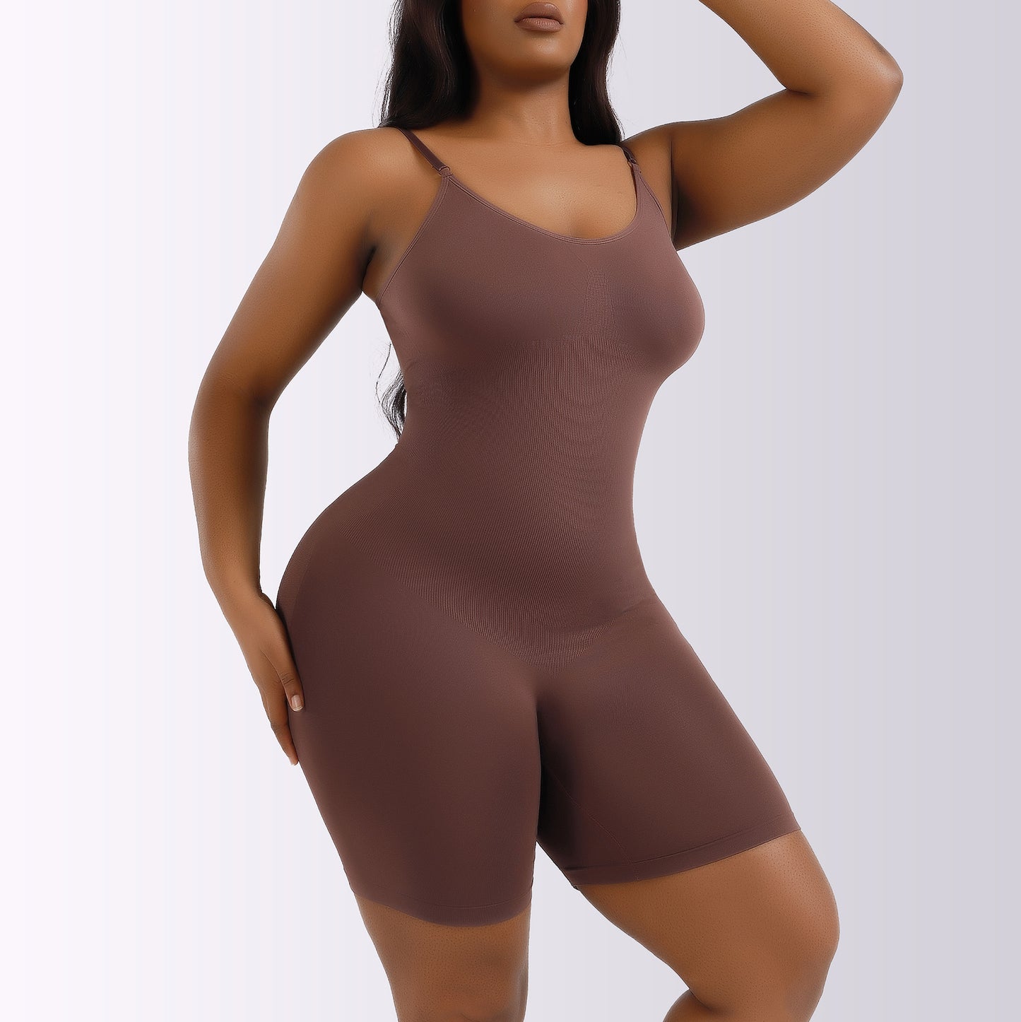 ShaperWave Essentials All Day Every Day Scoop Neck Mid-Thigh Bodysuit