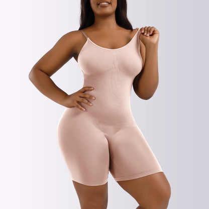 ShaperWave Essentials All Day Every Day Scoop Neck Mid-Thigh Bodysuit