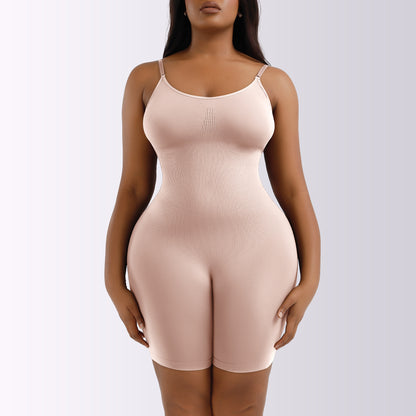 ShaperWave Essentials All Day Every Day Scoop Neck Mid-Thigh Bodysuit