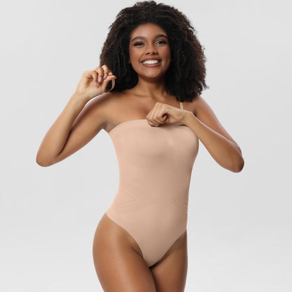 ShaperWave Detachable strap strapless Shapewear jumpsuit