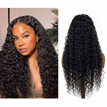 Glueless Wigs 5x5 HD Lace Closure Human Hair Water Wave Wig Indian Hair Free Shipping