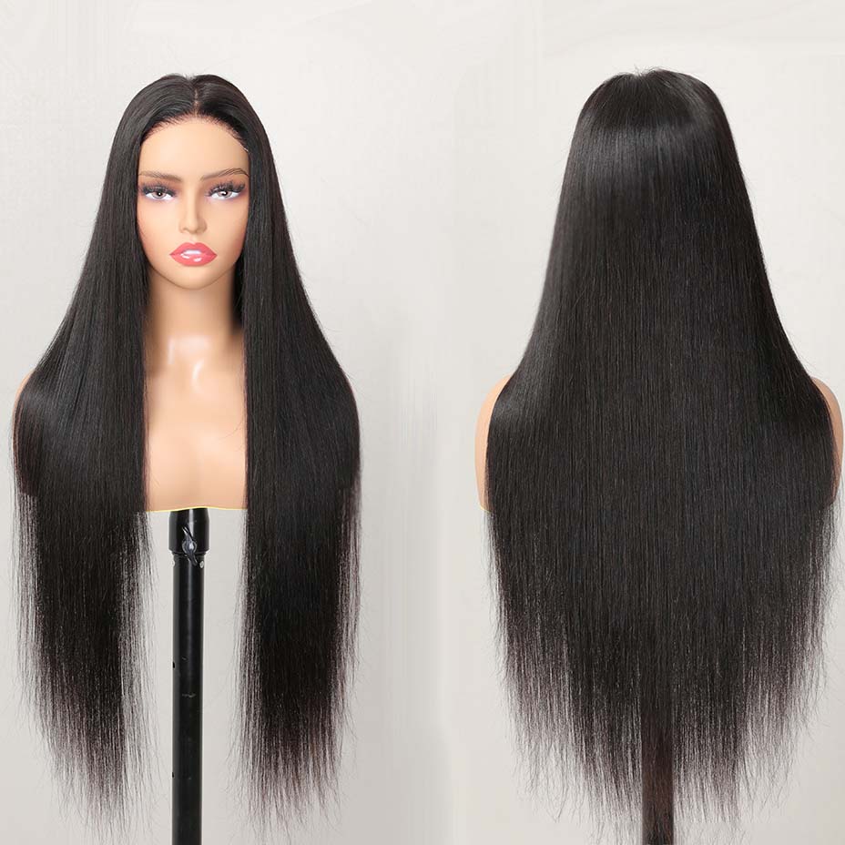 Glueless Wigs 5x5 HD Lace Closure Human Hair Straight Wig Indian Hair Free Shipping