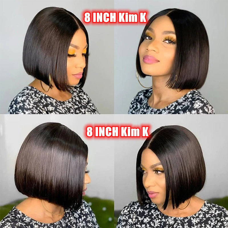 SDD Vietnamese Bone Straight Wig 6x2 Kim K Wig Bob Wig Free Shipping