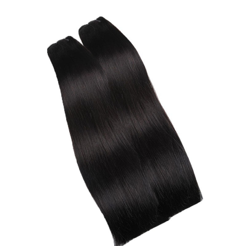 Premium Double Drawn Raw Straight Human Hair | 2 Bundles Deal