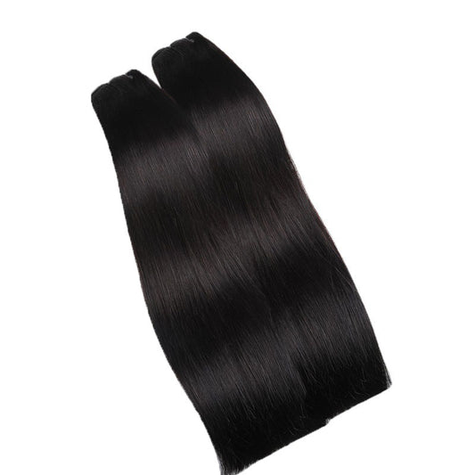 Premium Double Drawn Raw Straight Human Hair | 2 Bundles Deal