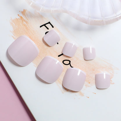 French White Border Toe Nails