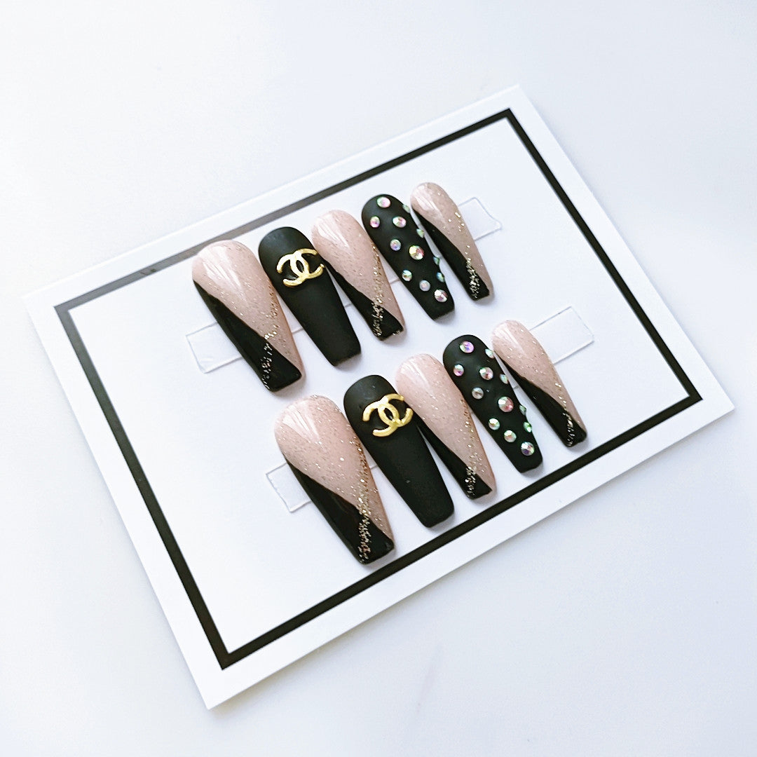 Dark Matte Handmade Nails