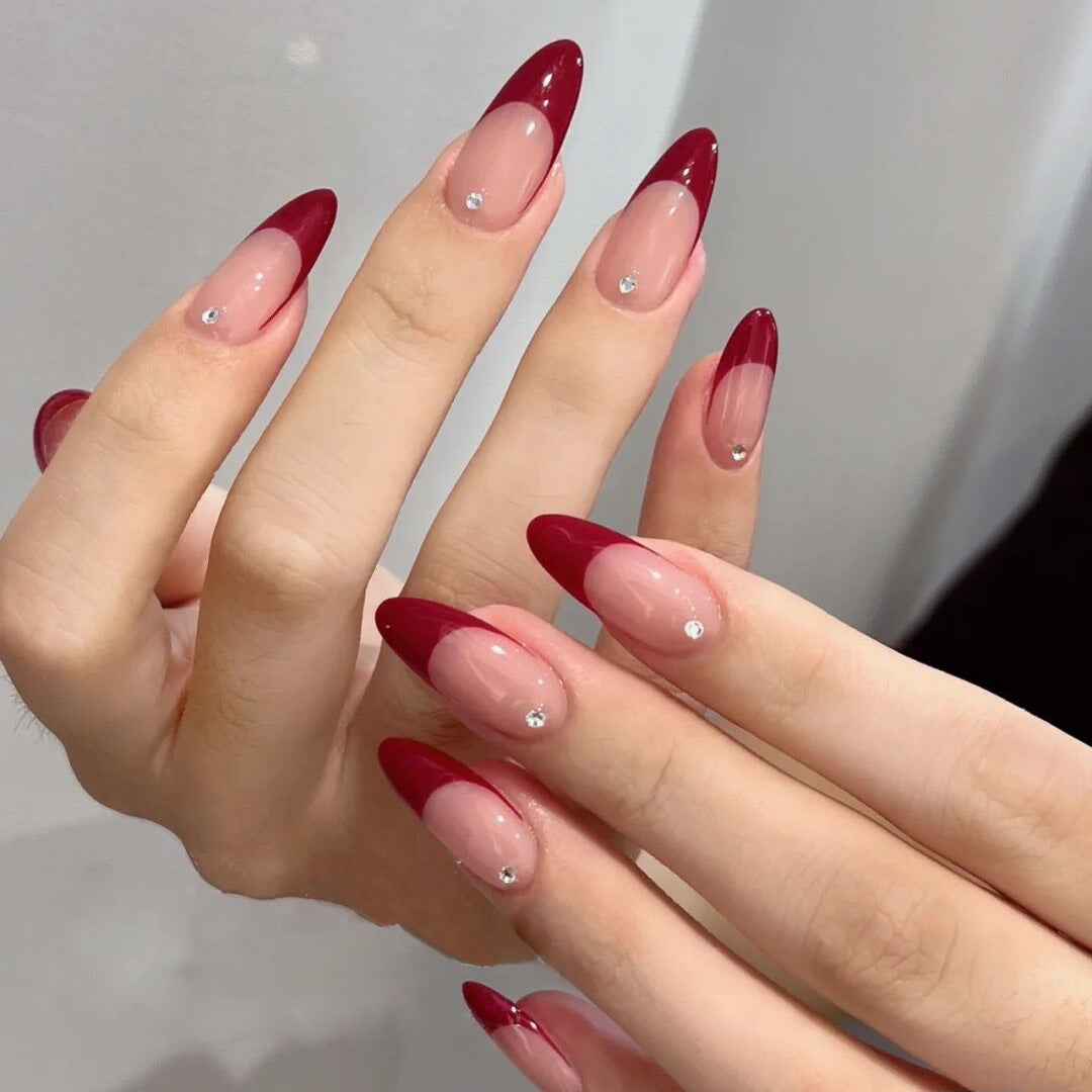 New French style Red Valentine Nails