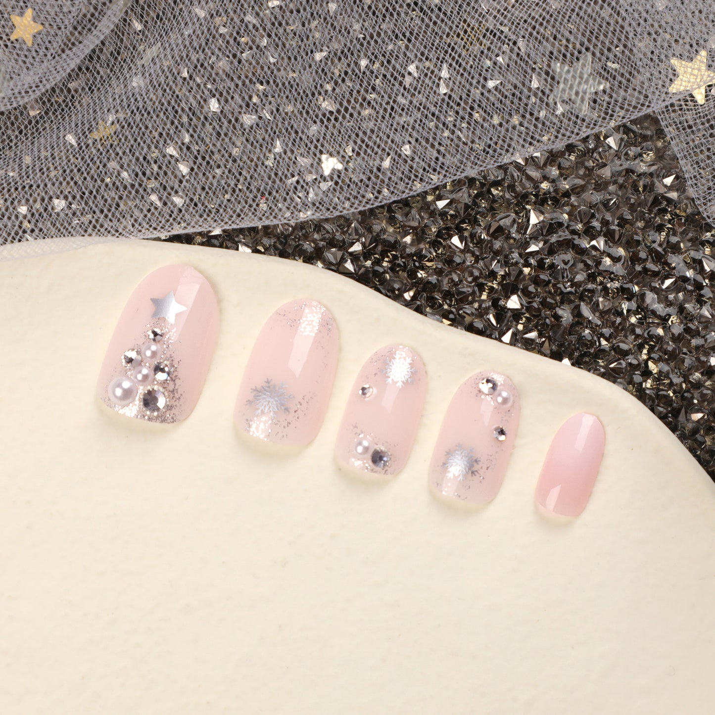 Snowflake Pink Christmas