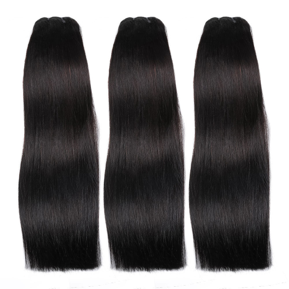 Super Double Drawn 13A Cambodian Hair Bone Straight Bundles Deal Free Shipping