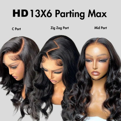 250% 13x6 HD Lace Frontal Wig Deep Wave – 100% Virgin Human Hair, Free Shipping