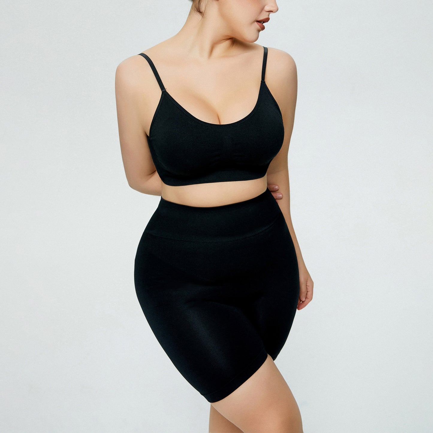 ShaperWave Daily Comfort Wireless Shaper Bra and High-Waisted Shaper Shorts Set