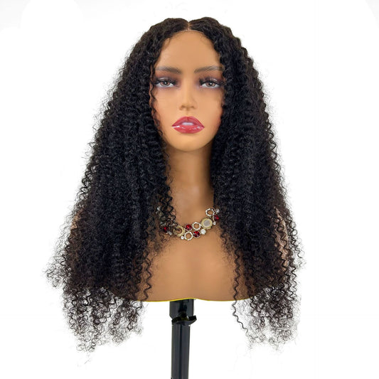 Glueless Wigs 5x5 HD Lace Closure Human Hair Kinky Curly Wig Indian Hair Free Shipping