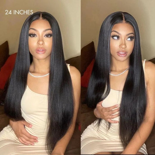 5X5 HD Lace Closure Glueless Wig 11A Burmese Hair Free Shipping