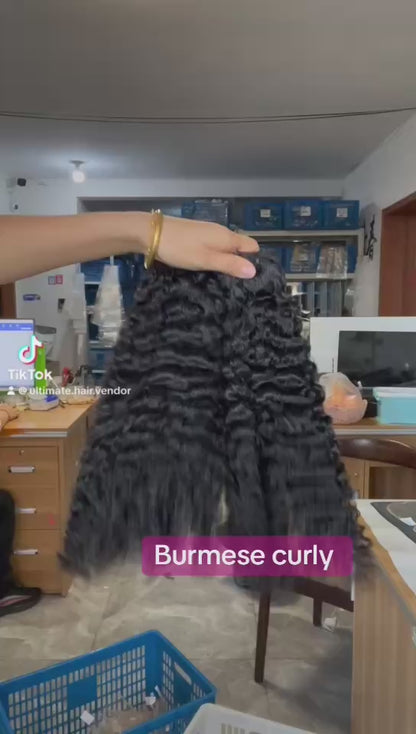 Premium Double Drawn Raw Burmese Curly Human Hair | 3 Bundles Deal